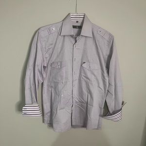 STONE ROSE Size 3 (Medium) Light Purple with Stripes/Patterns Long Sleeve